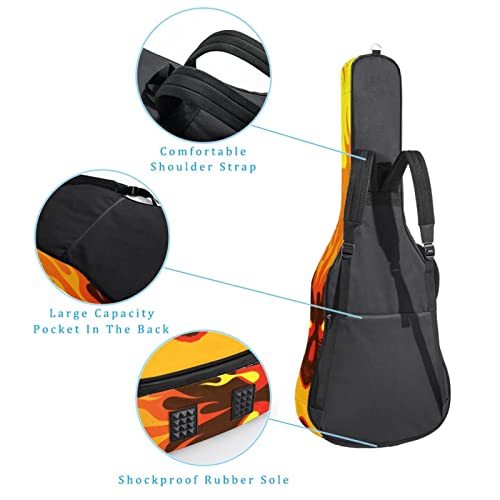 Flaming Love Heart Étui de protection rembourré pour guitare classique acoustique Rouge, Multicolore 09, 42.9×16.9×4.7… - Les Beatles, Paul McCartney, John Lennon, RIngo Starr, George Harrison Flaming Love Heart Étui de protection rembourré pour guitare classique acoustique Rouge, Multicolore 09, 42.9x16.9x4.7… – Image 4