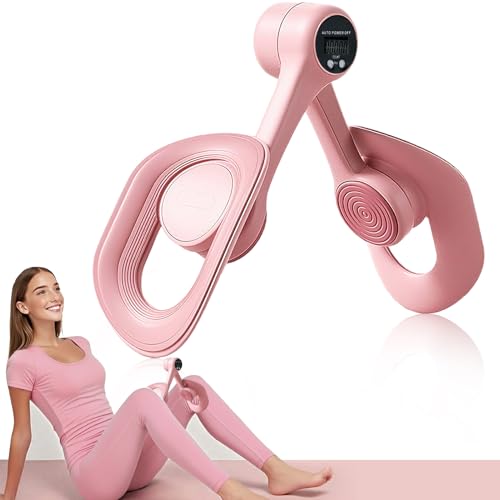 Image of Inner Thigh Exerciser Pro 2025 - Auto-Rep Tracking, Custom Resistance, LED Pelvic Trainer, 360 Leg & Glute Toner for Women (Pink)