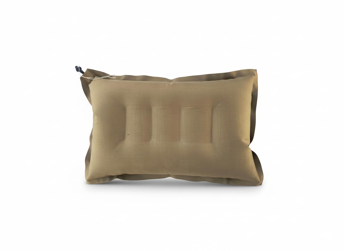 PM SQUARE Inflatable Soft Brown Air Travel Pillow for Travelling, Camping, Hostel and Office-image-25