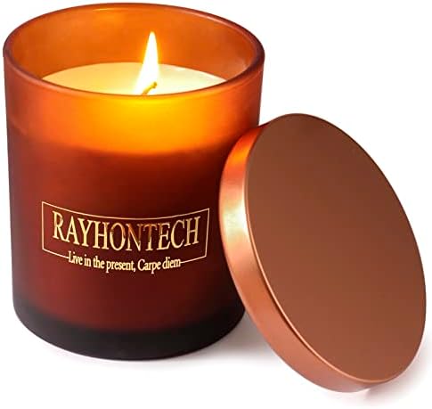 English Pear Freesia Soy Candles in Jars Scented, Aromatherapy Candle Gift for Men, Long Lasting Candles for Home Scented, 7.8Oz