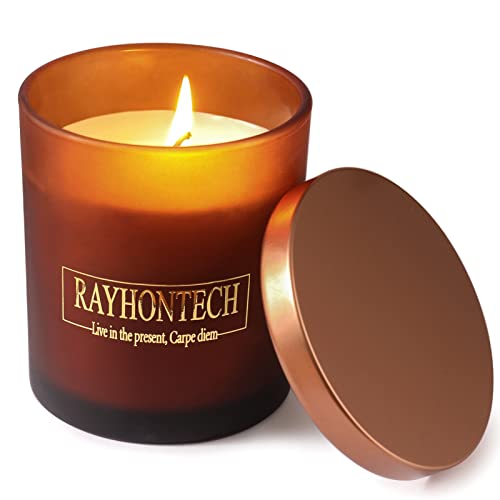 English Pear Freesia Soy Candles In Jars Scented, Aromatherapy Candle Gift For Men, Long Lasting Candles For Home Scented, 7.8Oz #TOP1