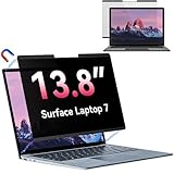 Yklssm Magnetischer Blickschutzfilter für 13,8 Zoll Microsoft Surface Laptop 7, Abnehmbar Anti Glare Blaulicht Laptop Privacy Screen Blickschutzfolie Sichtschutz Black Security Private Protector