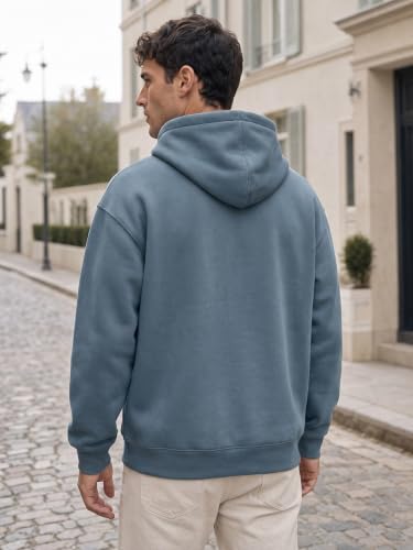 Image of Nobero Heavy Duty Oversized Solid Hoodie for Men | Hoodies for Men | Oversized Fit | Solid Colour | Thick Fleece Fabric | Drawstring Hood