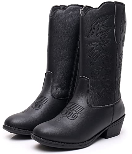 Apakowa Kids Girls Cowgirl Cowboy Ranch Western Boots (Toddler/Little Kid/Big Kid) #TOP5