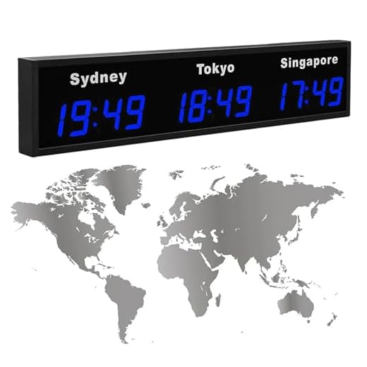 Wall Mounted Digital World Clock for Offices