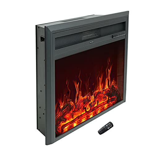 Helios&Hestia 32″ Wide Insert Electric Fireplace, Freestanding Portable Room Heater with Remote