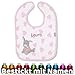 Sterntaler Lätzchen mit Namen bestickt, Model Emmi Girl in Rosa, Baby & Kleinkind Spucktuch mit Motiv Herz, Halstuch/Babylätzchen personalisiert, Mädchen, Baumwolle