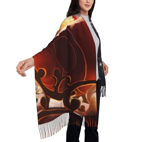 Écharpe chaude de Noël 71x190 cm grand châle noir doux à pompons tendance pour homme et femme