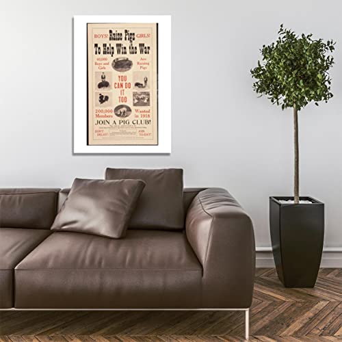 Affiche War & Propaganda Raise Pigs Medium Mat Encadré - 5