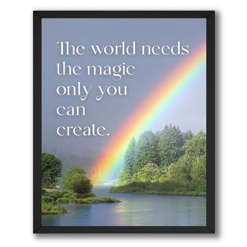 InkFlow World Needs Magic Poster - Motivational Wall Art About Im...