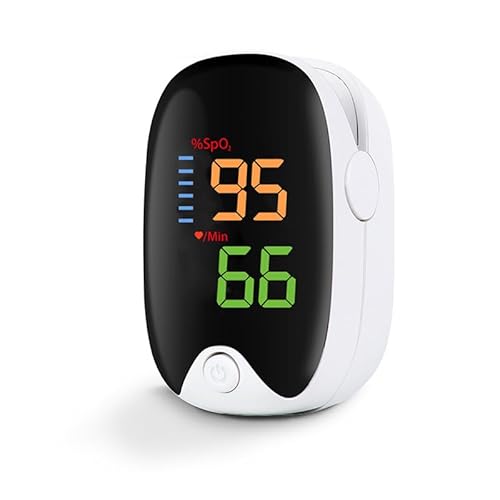 Pulsioxímetro de Dedo, Pulsioxímetro Adultos y Niños - Medición de SpO₂ y Pulso en 5 Segundos, Lectura Rápida, Pantalla LED a Color, Pila Incluida, Portátil para Deportes y Hogar Pulsioxímetro de Dedo, Pulsioxímetro Adultos y Niños - Medición de SpO₂ y Pulso en 5 Segundos, Lectura Rápida, Pantalla LED a Color, Pila Incluida, Portátil para Deportes y Hogar