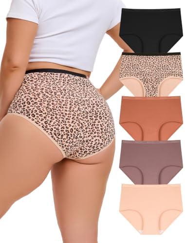 INNERSY Unterhosen Damen Große Größen Baumwolle Unterwäsche 44-62 5 Pack | Hohe Taille Maxi Slip, 100% Baumwoll Schritt, Schlüpfer Übergröße. Taillenslip Weich, Atmungsaktive Damen
