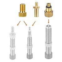 Manovella Ventiladapter Set Fahrrad AV DV SV – 3 Adapter für Autoventil Schrader, Dunlop Blitzventil, Sclaverand Presta – Mit Dichtring – Fahrrad Pumpe Universal Adapter Set