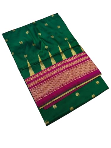 Generic green maheshwari silk saree in soft silk – image 4