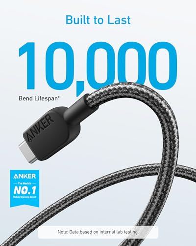 Anker USB A to USB C Cable, Charger Cord (2 Pack, 10FT), for iPhone 17 Series,Samsung Galaxy Note 10/S10+ S10, LG V30 (Black) - Image 3