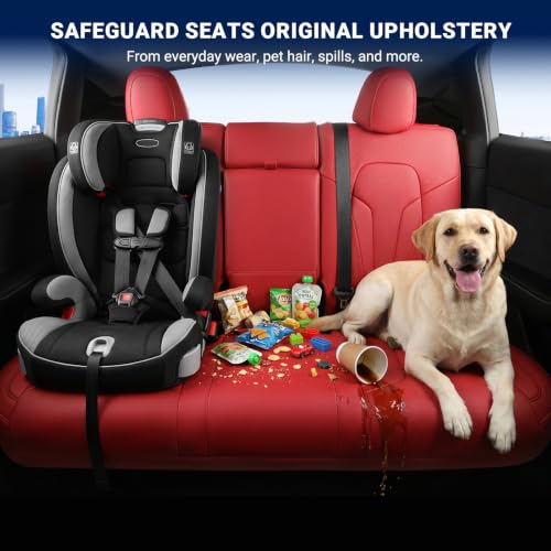Image of Custom for Tesla Model Y Seat Covers 2020-2024 Red