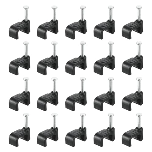 Gestión de cables con clips de cable con clavo de acero de 8 mm para pared y cables domésticos
