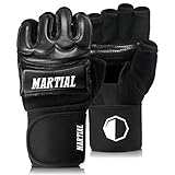 [page_title]-MMA Handschuhe Profi von Martial - professionelle Qualität - hochwertige Konstruktion - Boxen, Training, Sandsack, Boxsack, Freefight, Grappling, Kampfsport - Schwarz - Boxhandschuhe