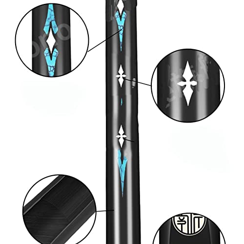 Taco de billar pool negro estilo chino 145 cm miniatura 6