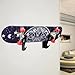 Almencla Sleek Skateboard Wall Storage Organizer for Skis and Snowboards, Black