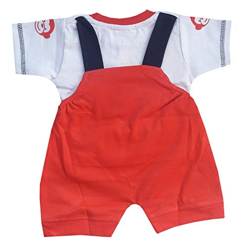 Image of Baby Boy Girl Knee Length Cotton Dungaree (Upto 2 Years)