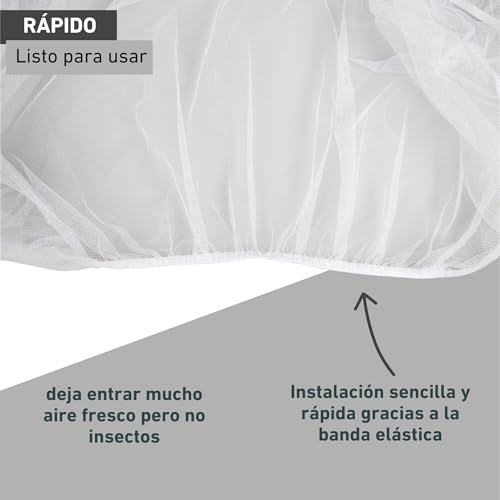 Miniatura 4 de Windhager Mosquitera Para Cochecito, Mosquitera Para Cochecito, Protección Contra Avispas Y Mosquitos, Tejido De Poliéster De Malla Fina, 130 X 70 X 33 Cm, Antracita