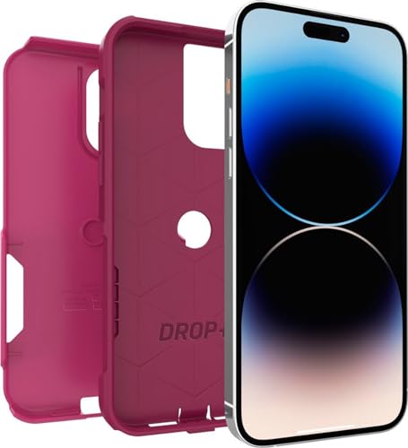 Coque iPhone 14 Pro Max OtterBox Commuter rose avec protection d'objectif robuste