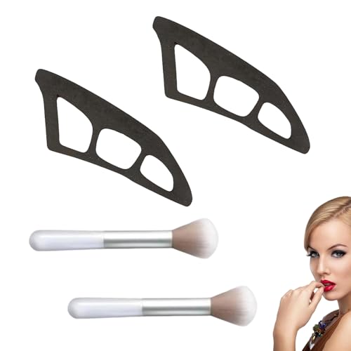 4 Pièces Outil de Fard à Paupières Pochoirs de Maquillage Rapide Modèle D'Ombre avec Pinceau pour les Yeux Débutants Femmes