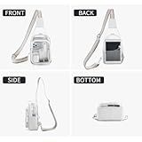 wigmoa YU-T Stadium Clear Bag, Transparent Crossbody Fanny Pack Purse for Concerts, Sports Games, Security Check (Milk White) - Image 6