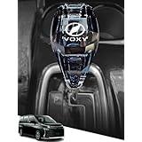 互換性があるトヨタヴォクシー70系80系(VOXY) R70/R80シフトギア シフトノブ シフトレバー K9クリスタル アップグレード LED イルミネーション タッチセンサー 7色 点灯 ギアスティックシフトノブ ギアノブ カーシフターヘッド M8 汎用 エッジプレート発光タイプ 自動点灯 (スタイル 1, 青い結晶)