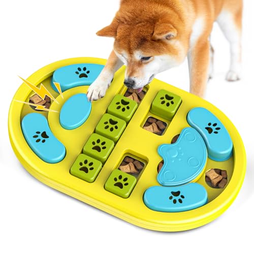 Blanlody Jouet Chien Interactif Jeu Intelligence Chien pour L'Ennui Jouet Chien Occupation pour Améliorer Le Qi Jeux Intelligence Chien pour Toute Race Jouet Distributeur Croquettes toutou pour Cadeau