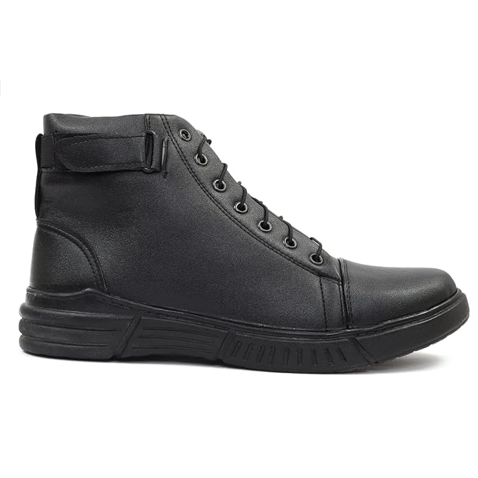 POS Mens Leather Casual Boots with Zipper and Lace-Up Closure Shoes, Black (Black, 10) (B0D83QFCS7) Amazon Price History, Amazon Price Tracker