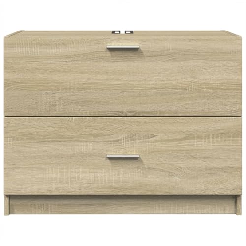 Muebles de baño funcionales: armario de lavabo compacto de 78 cm en roble Sonoma 5