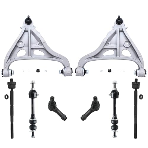 Image of Detroit Axle - 4WD Front Control Arms Kit for 2006-2008 Ford F-150 Lincoln Mark LT, 2 Lower Control Arms with Ball Joint 4 Outer Inner Tie Rod Ends 2 Sway Bars 2007 Replacement