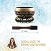 Tibetan Singing Bowl Set - Easy to Play - Creates Beautiful Sound for Holistic Healing, Stress Relief, Meditation & Relaxation - Bliss Pattern- Darker Brown Bowl with Black Pillow - Yoga singing bowls