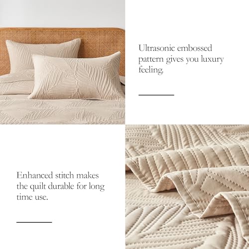 Colcha King beige para sudoración nocturna edredón suave de verano 6