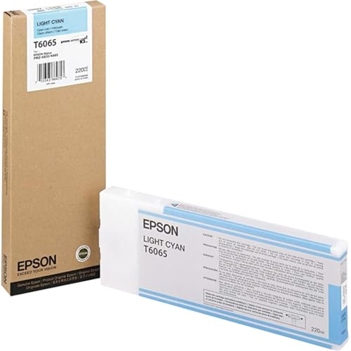 Cartouche d'encre cyan clair Epson T6065 d'origine pour traceur Stylus Pro