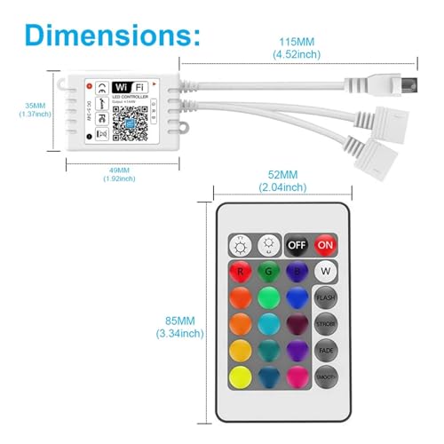 Contrôleur smartphone APP RGB LED avec voix et télécommande infrarouge - 7