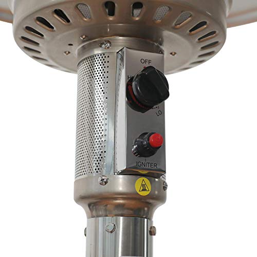 Lab Nomad Propane Patio Heaters For Outdoor Use - 46000 Btu Patio Heater - Outdoor Heat Lamps For Patio, Restaurants, & Weddings - Portable Rust-Proof Stainless Steel Patio Heater - Gas Deck #TOP4