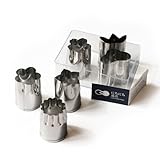 にちにち道具 野菜抜き型 6個入 ケース付 大 ステンレス 食洗機 対応 松 竹 梅 桔梗 菊 桜 526 シルバー