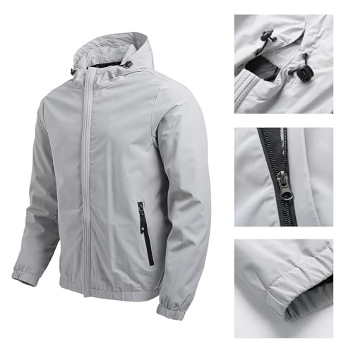 Custom Outdoor Windproof Jacket Hooded Printed Personalized Logo Text Windbreaker Soft Shell Coat for Men4