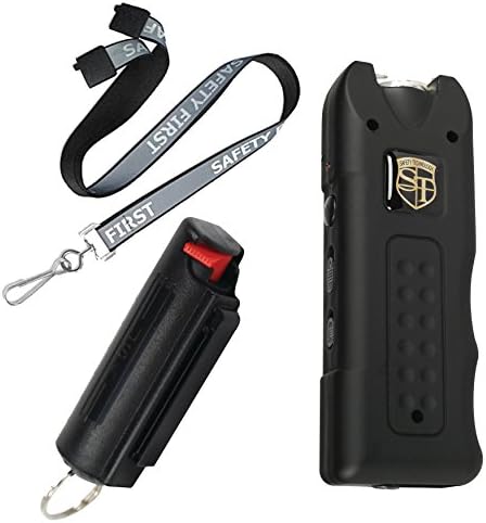 Multi Guard College Safety Bundle: Safety Technology Black 80 MIL Stun Gun, Wildfire 1.4% MC Pepper Spray and a 36 Inch Lanyard - Lot of 3 as Shown