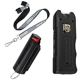 Multi Guard College Safety Bundle: Safety Technology Black 80 MIL Stun Gun, Wildfire 1.4% MC Pepper