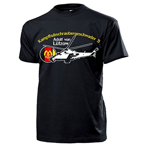 KHG-5 Adolf von Lützow Kampfhubschraubergeschwader 5 DDR NVA Armeefliegerkräfte Basepohl Mil24 Hind Hubschrauber - T Shirt Herren XL #17430