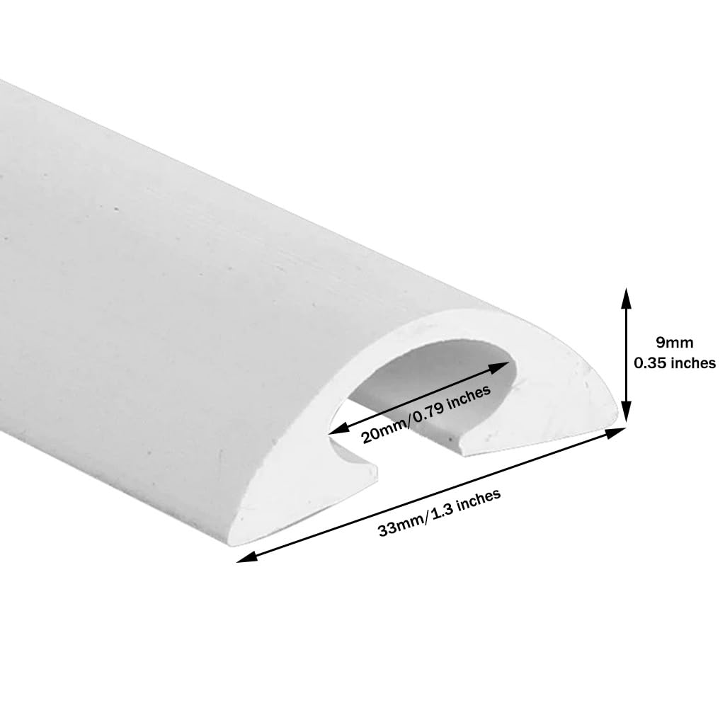 Cubrecables De Suelo Flexible De PVC Blando, Protector De Cables De Pared Autoadhesivo para Oficinas, Oculta Y Organiza Los Cables, Resistente Al Pisado(Negro,10M)
