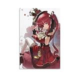 haocaitou Eyepatches Poster sur toile avec chapeau souriant gothique Lolita Sco_ttie 30 × 45 cm