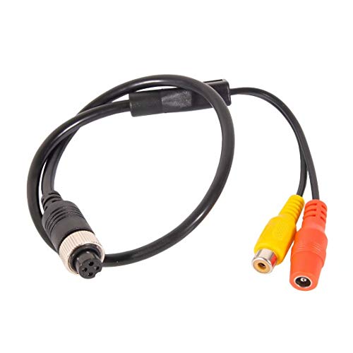 4 PIN Female to RCA Female Cable,M12 4PIN Shockproof Waterproof to RCA Video +DC Connector Adapter Wire,RCA to 4 -PIN Monitor/Camera Adapter