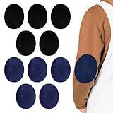 QEXUJOW Adesivi applicabili con ferro da stiro,Toppa decorativa universale da 10 pezzi in tessuto spesso per giacca, maglione, gomito e ginocchio