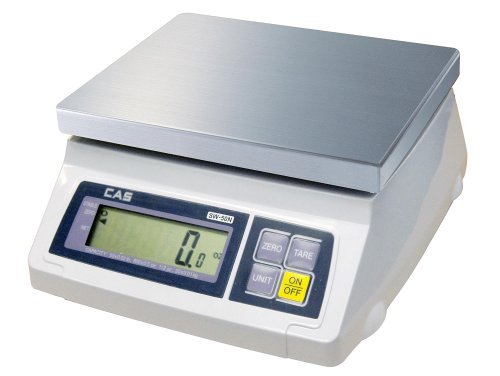 CAS SW-1 (50) SW Series Portion Control Bench Scale, 50lb Capacity, 0.02lb Readability