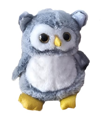 Image of Tickles Heather Owl Soft Stuffed Plush Animal Toy for Girls & Boys Kids Children Birthday Gifts (Color: Grey Size: 25 cm)